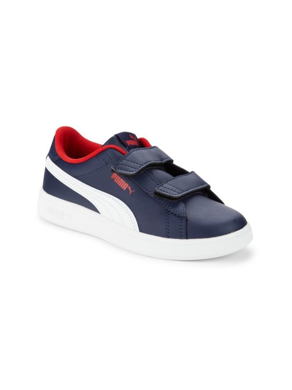 Puma Boy's Smash 3.0 LV PS Colorblock Leather Sneakers